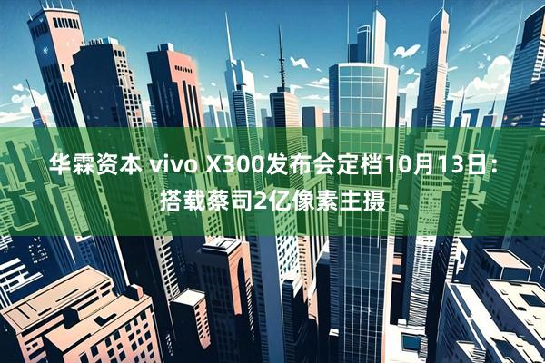 华霖资本 vivo X300发布会定档10月13日：搭载蔡司2亿像素主摄