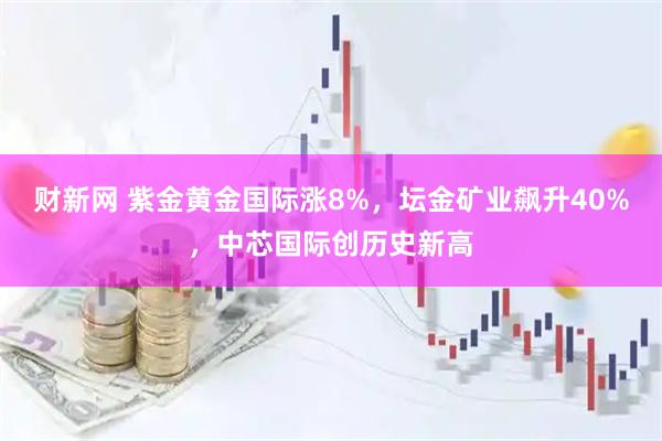 财新网 紫金黄金国际涨8%，坛金矿业飙升40%，中芯国际创历史新高