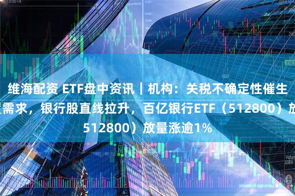 维海配资 ETF盘中资讯｜机构：关税不确定性催生防御性配置需求，银行股直线拉升，百亿银行ETF（512800）放量涨逾1%
