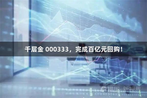 千层金 000333，完成百亿元回购！